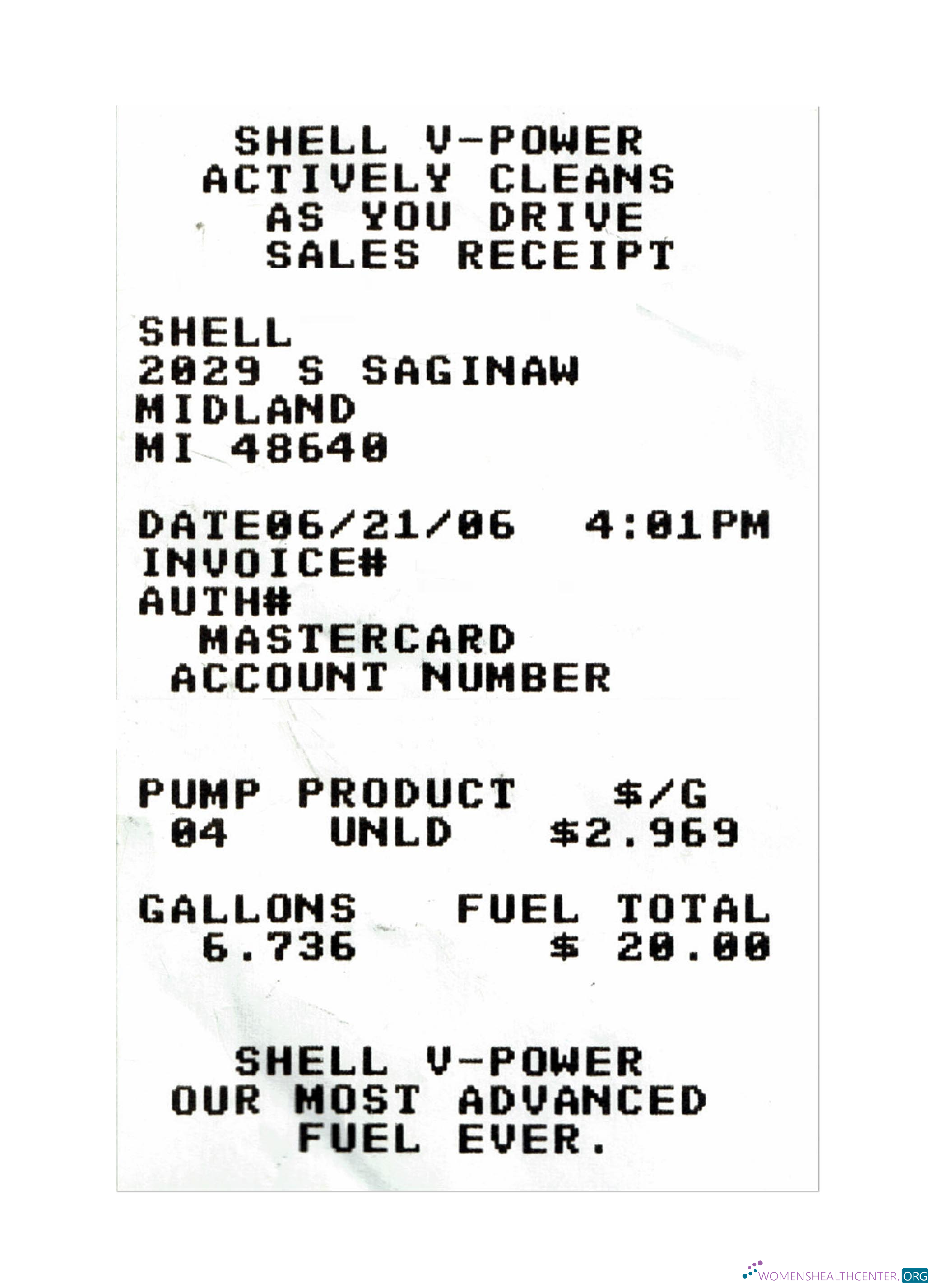 Download SHELL V POWER payment receipt Photoshop template